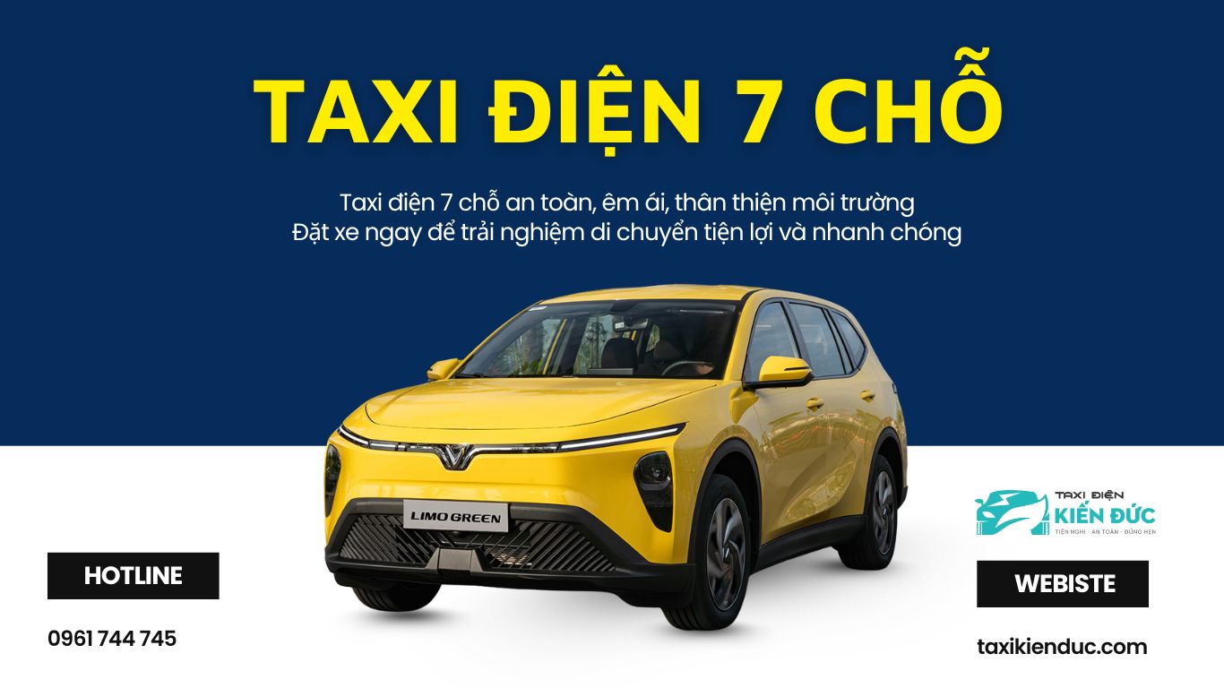Giới thiệu dịch vụ taxi điện 7 chỗ
