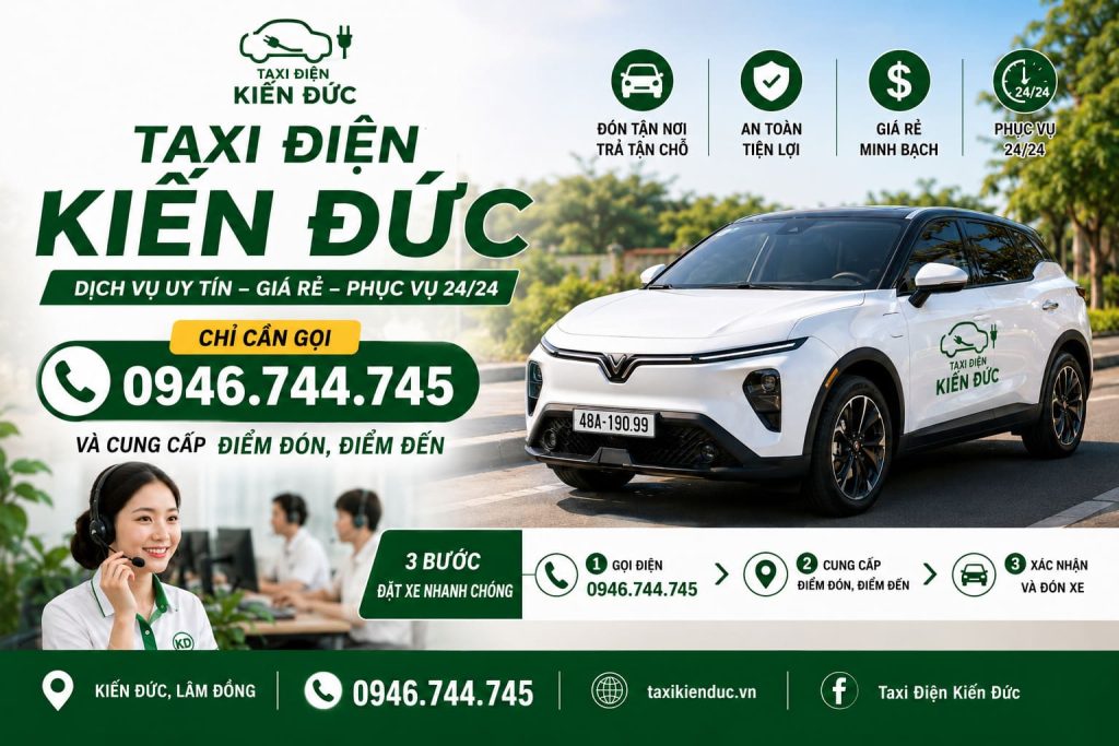 Taxi Điện Kiến Đức Giá Rẻ