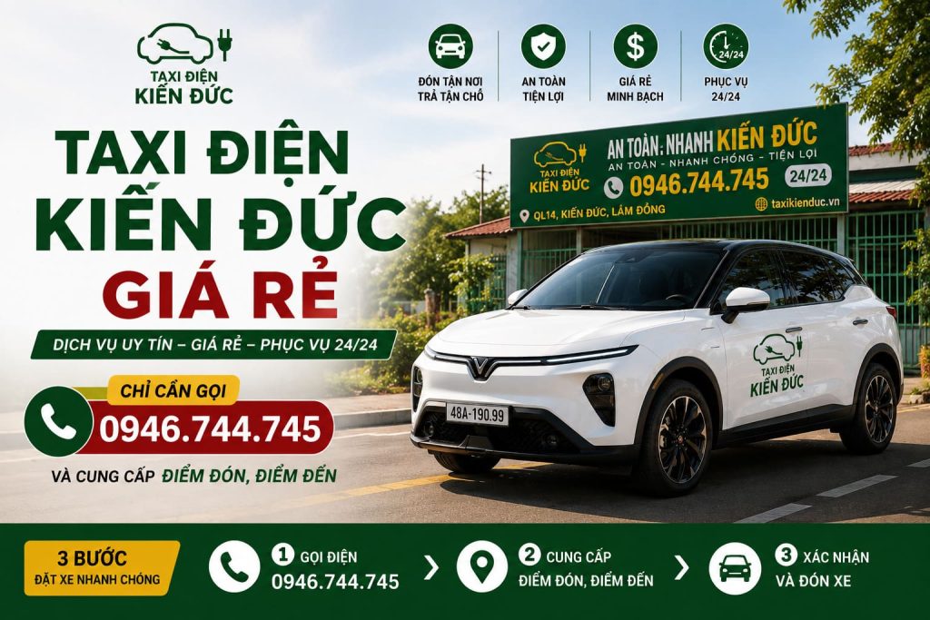 Taxi Điện Kiến Đức Giá Rẻ